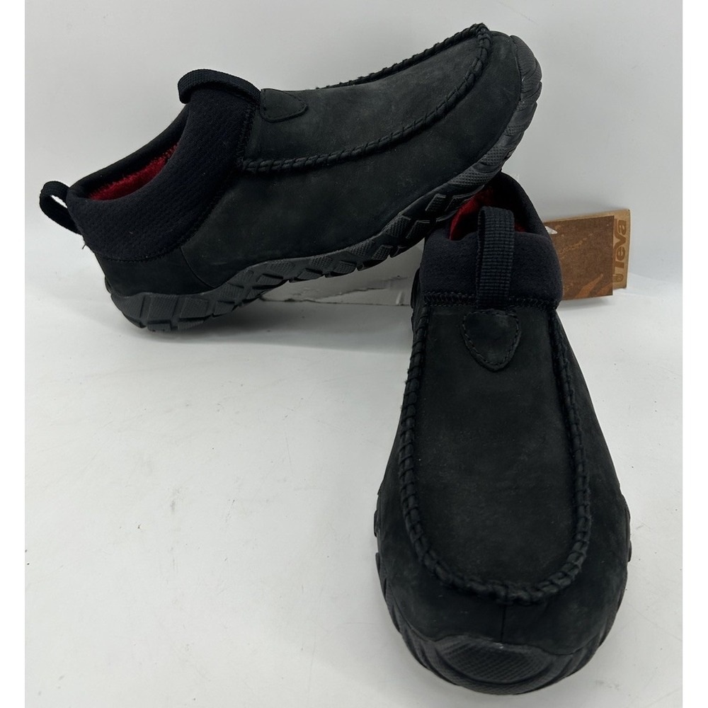 Teva Oraibinslip On Black Leather Moccasins Women's Size 9 NWT